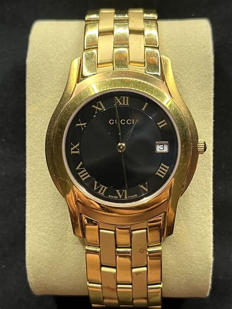 gucci 5400l women's watch|Gucci 5400L 18K Gold Plated Black Dial Women's Watch Vintage .